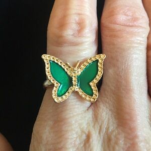 Green Butterfly Ring